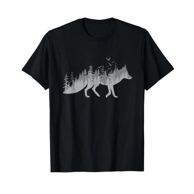 Nature Fox Forest Zookeeper Wildlife Animal Lover T Shirt Small Vintage Slightly Top For Everyday Wear Designer Clothes