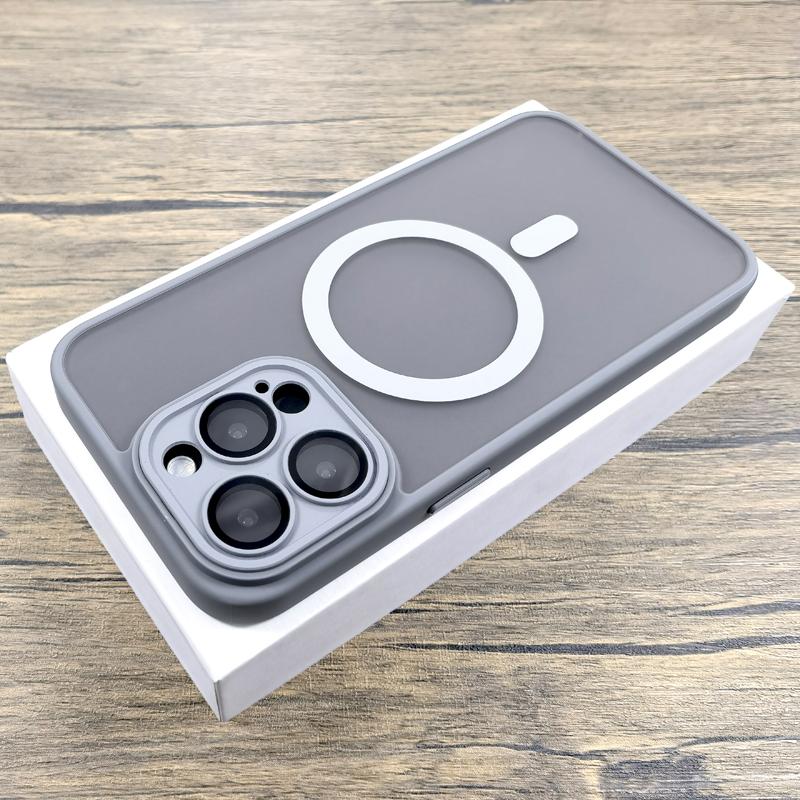 Luxury Matte Case For iPhone 16 15 14 13 12 11 Pro Max iPhone15 iPhone14 iPhone13 For Magsafe Magnetic Anti-Fingerprint Covers