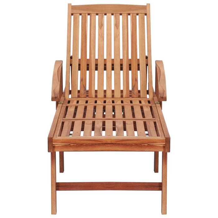 VidaXL Chaises longues 2 pcs Bois de teck solide 3073169