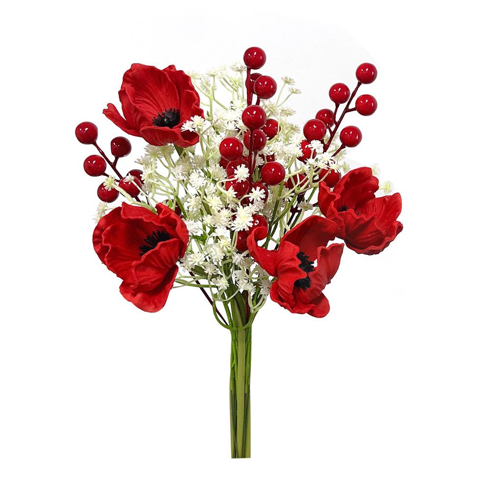 Weihnachten Künstlicher Mohn Heimdeko Pflanzenarrangement