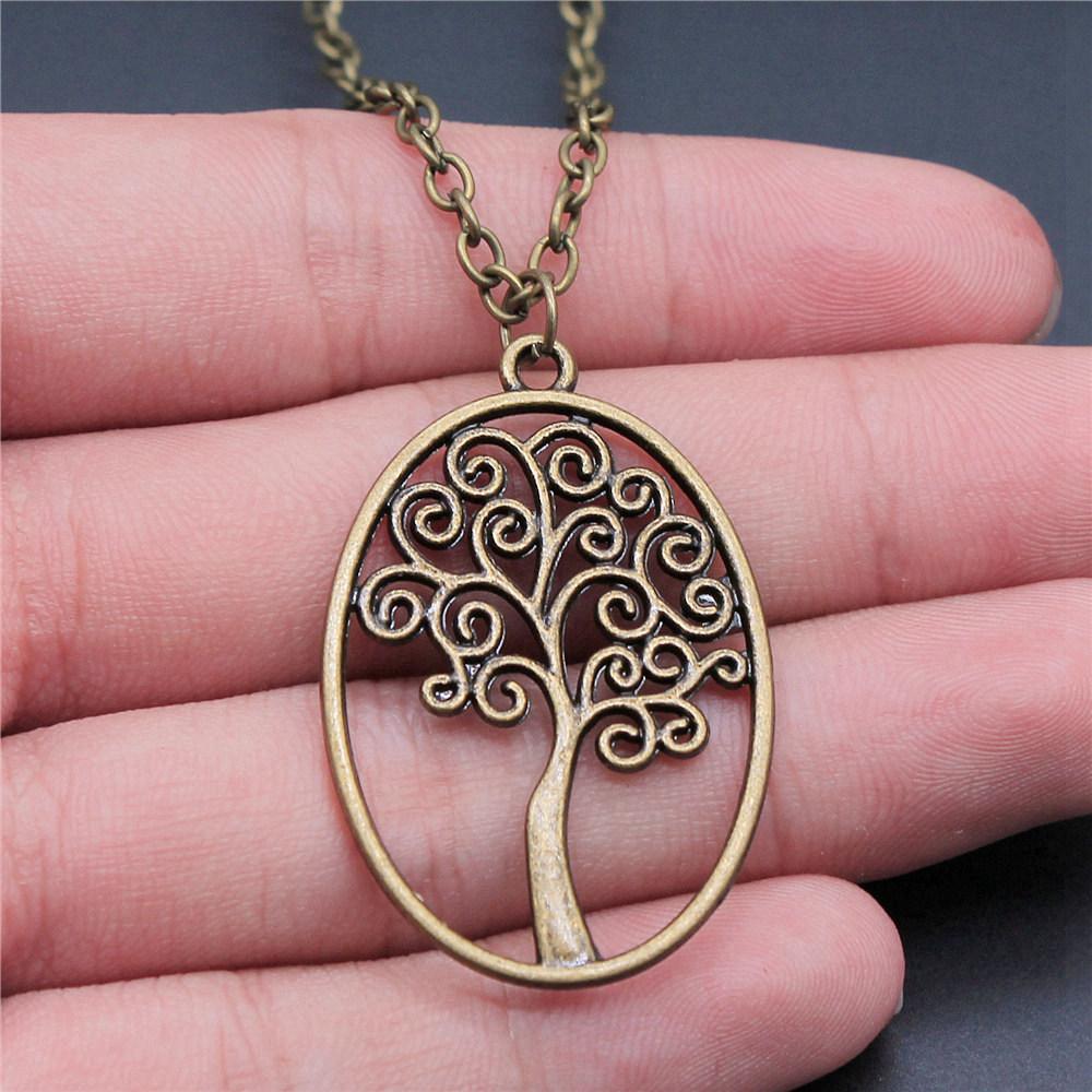 45cm Oder 70cm Lange Kette Halskette Lebensbaum Hochzeitsschmuck Zubehör QN079