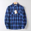 Soft Texture Foreign Trade Export Unisex Shirts, Spring and Autumn Vintage Loose Versatile Plaid Long-Sleeve Shirts