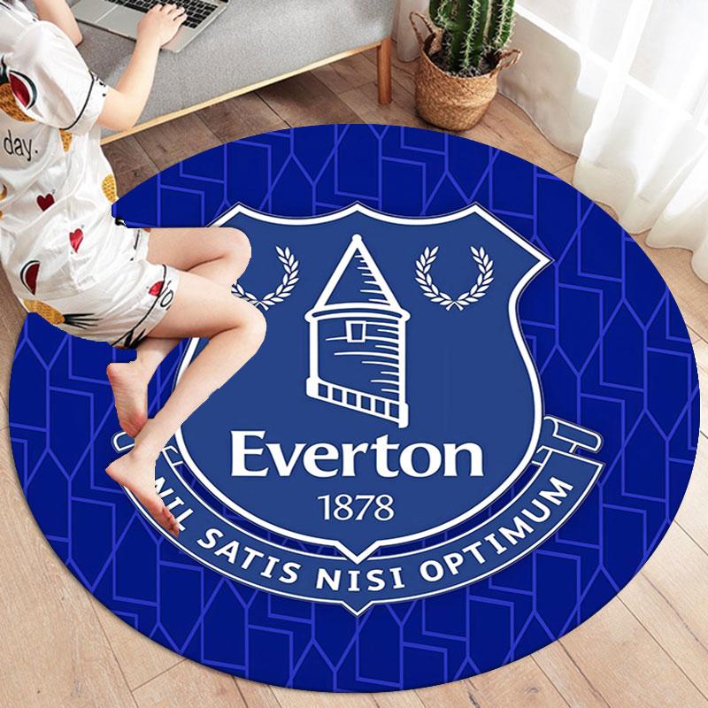Tappeto Rotondo Everton F.C., Tappeto per Soggiorno Camera da Letto Divano Stanza dei Giochi Decorazione, Tappetino Antiscivolo