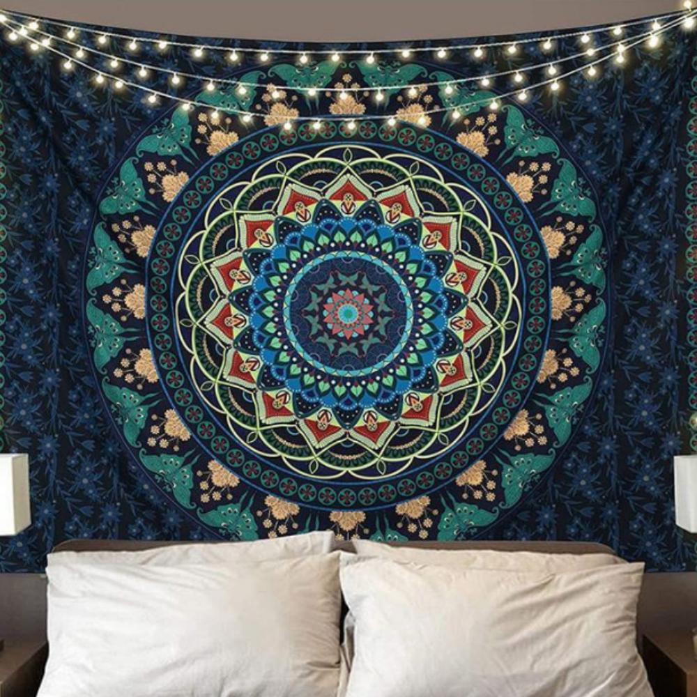 Bohemian Retro Hanging Fabric Mandala Background Fabric Bedside Bedroom Tapestry Decoration Tapestry Living Room Tapestry