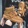 Fashion Brown Men's High Top Sneakers Quality Men's Skateboard Shoes Platform Casual Mens Designer Sneakers Zapatillas Hombre