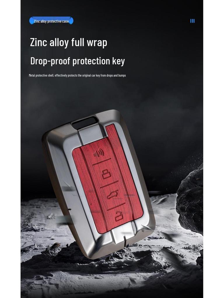 Zinc Alloy Tank 300/400/500 Car Key Shell with Full Wrap & Buckle