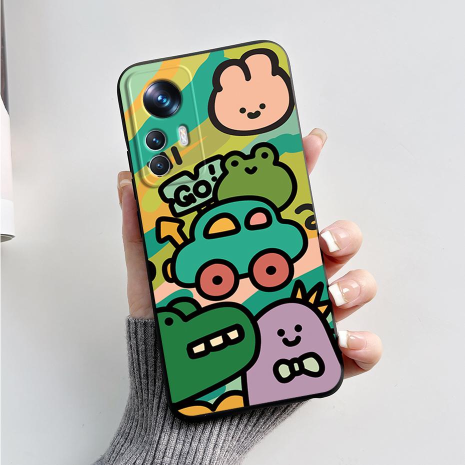 For Xiaomi Mi 12T 12 T Pro Case Cute Panda Liquid Silicone Phone Cases For Xiaomi Mi 12T 12 Mi12 T 12X Lite Pro Soft Cover Case