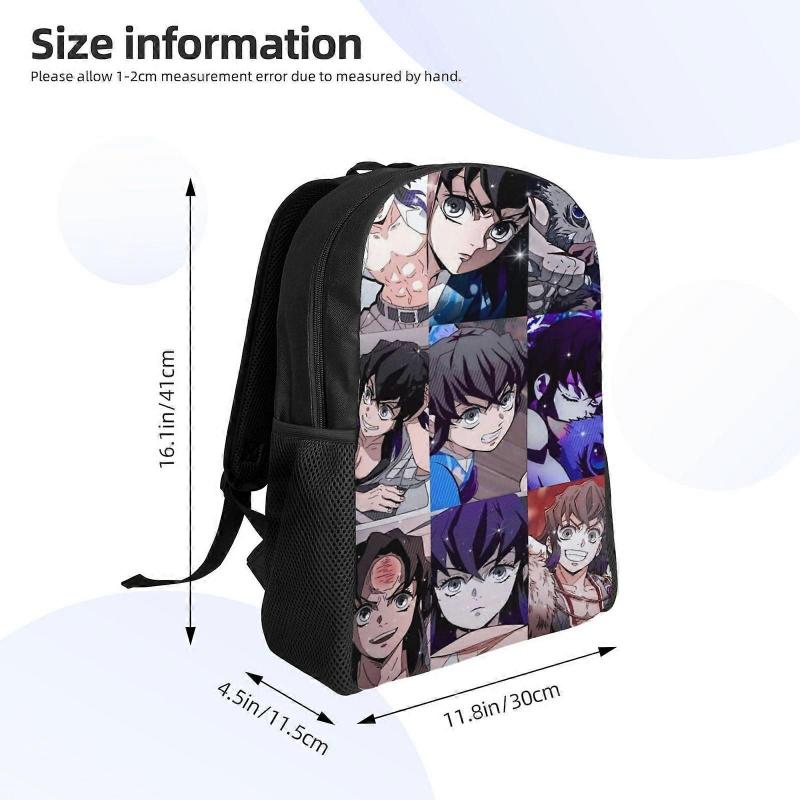 Hashibira Inosuke Anime Backpack Cartoon Travel Bags 3D Printed Casual Daypacks-SYS735