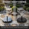 Solar Water Fountain for Bird Bath,Upgraded Solar Powered Fountain Pump with 6 Nozzle for Outdoor Garden, Pond, Pool, Birdbath