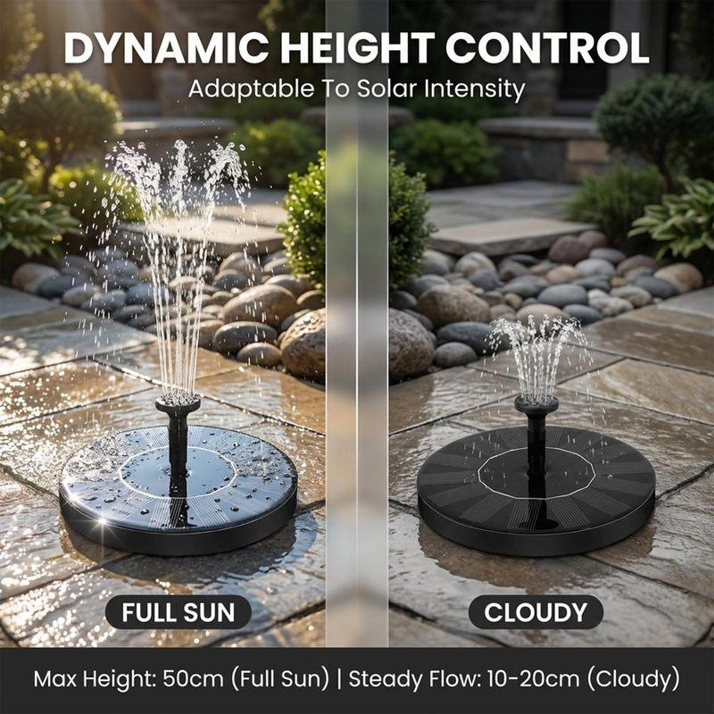 Solar Water Fountain for Bird Bath,Upgraded Solar Powered Fountain Pump with 6 Nozzle for Outdoor Garden, Pond, Pool, Birdbath