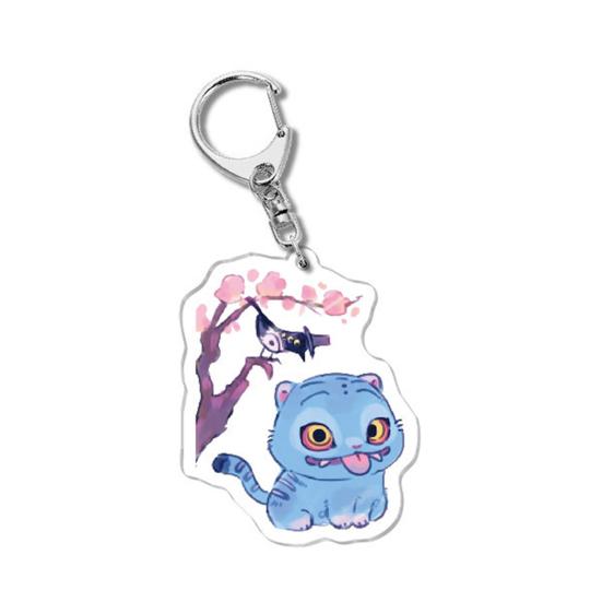 Korean Pop Cartoon Charm Acrylic Anime Character Boy Tiger Keychain Charm Cute Bag Backpack Charm Collectible Gift for Fans
