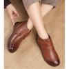 Genuine Leather Snow Boots Women Winter Shoes Warm Plush Flat Non-slip Mother Shoes Plus Size 41