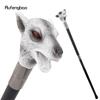 Red Eyes White Resin Wolf Head Walking Cane Stick for Cosplay Steampunk & Everyday Use Cane 93cm