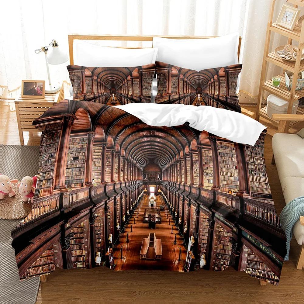 3D Statue of Liberty Bedding Set World Famous Building Duvet Cover King Queen Size London Bridge Polyester Quilt Cover