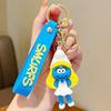 Smurfs Papa Jokey Smurf Smurfette Silicone Keychain Bright Colorful Cartoon Pendant