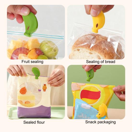 Magnetische Bananenbeutel-Clips Kühlschrank-Verschlussclips für Snacks Lebensmittelaufbewahrung Küche Handpresse Frischhalteclip