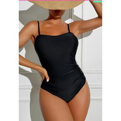 Kostium kąpielowy Jednoczęściowy Damski Jednolity Strój Kąpielowy Nowy Seksowny Na Ramiączkach Letni Bez Pleców Plażowy Body Strój Kąpielowy Damski