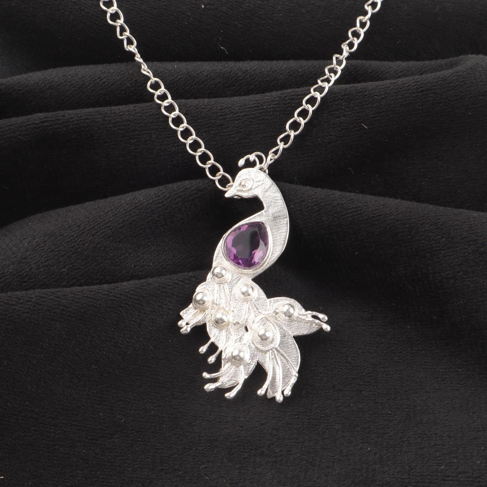 

Amethyst Gemstone 925 Sterling Silver Jewelry Pendant 2 For Anniversary Gift CP-21-5