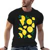 Watercolor Lemons - Green and Yellow T-Shirt Work Duty Casual T-Shirt
