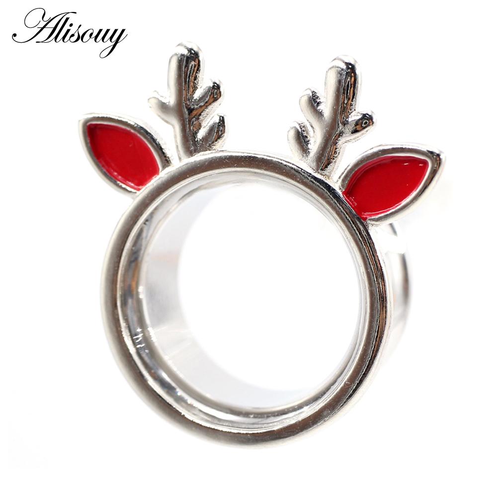Alisouy 2PC Edelstahl Finger Blume Eule Fledermaus Ohr Tunnel Plug Flesh Expander Bahren Messgeräte Ohrring Piercing Körper Schmuck