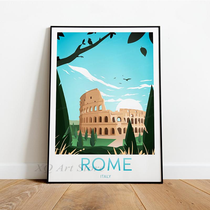 Modern Travel Print Canvas Painting Beautiful Landscape All Kinds Of Cities Poster Wall Art For Living Room Home Decor Frameless