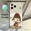 Cute Y-Yoshitomo Nara Transparent White Phone Case For iPhone 17,16,15,14,13,12,11,Pro,Max,Plus,Mini Magnetic Wireless Charging