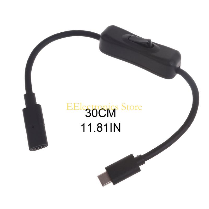 B03C USB C Extension Cable with Switches USB C to USB C Extension Cable 10Gbps USB C Male to Female Extension Cable 20V 5A