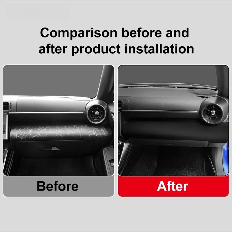 Suede Sticker For Subaru ZD8 BRZ Toyota ZN8 GR86 2021 2022 2023 2024 2025 Car Console Passenger Center Decorative Interior Trim.