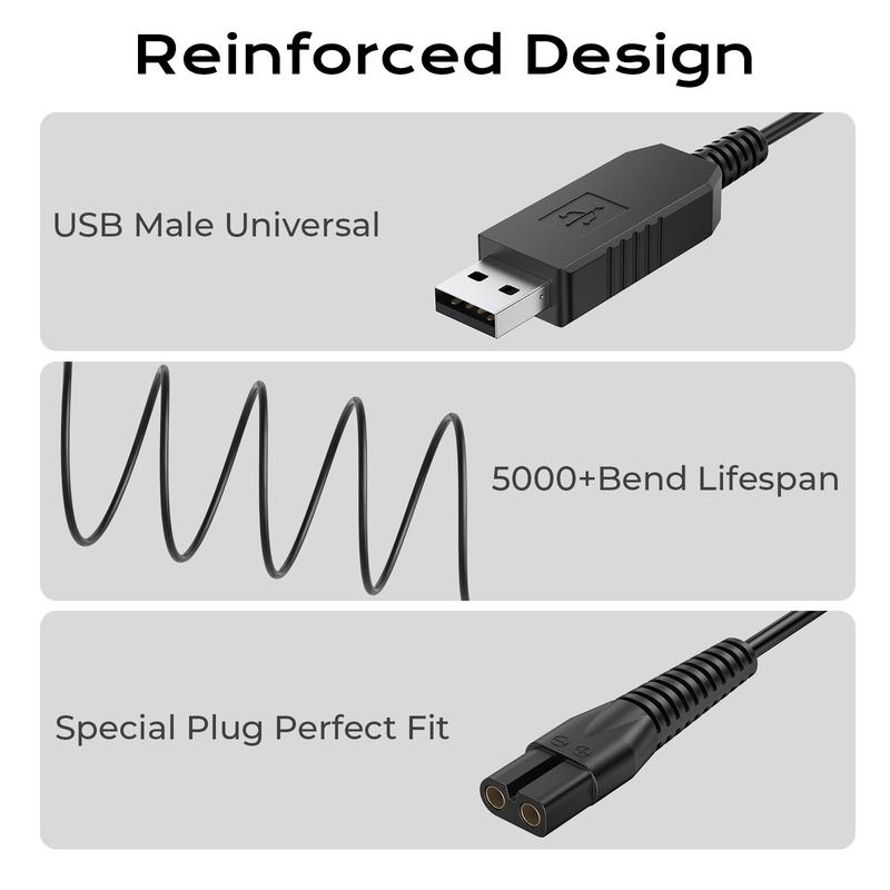 3.5V 1A USB Charger Charging Cable For Whal 9649 Adapter Charger Cord Only Compatible with Wahl Cordless Trimmer 9649