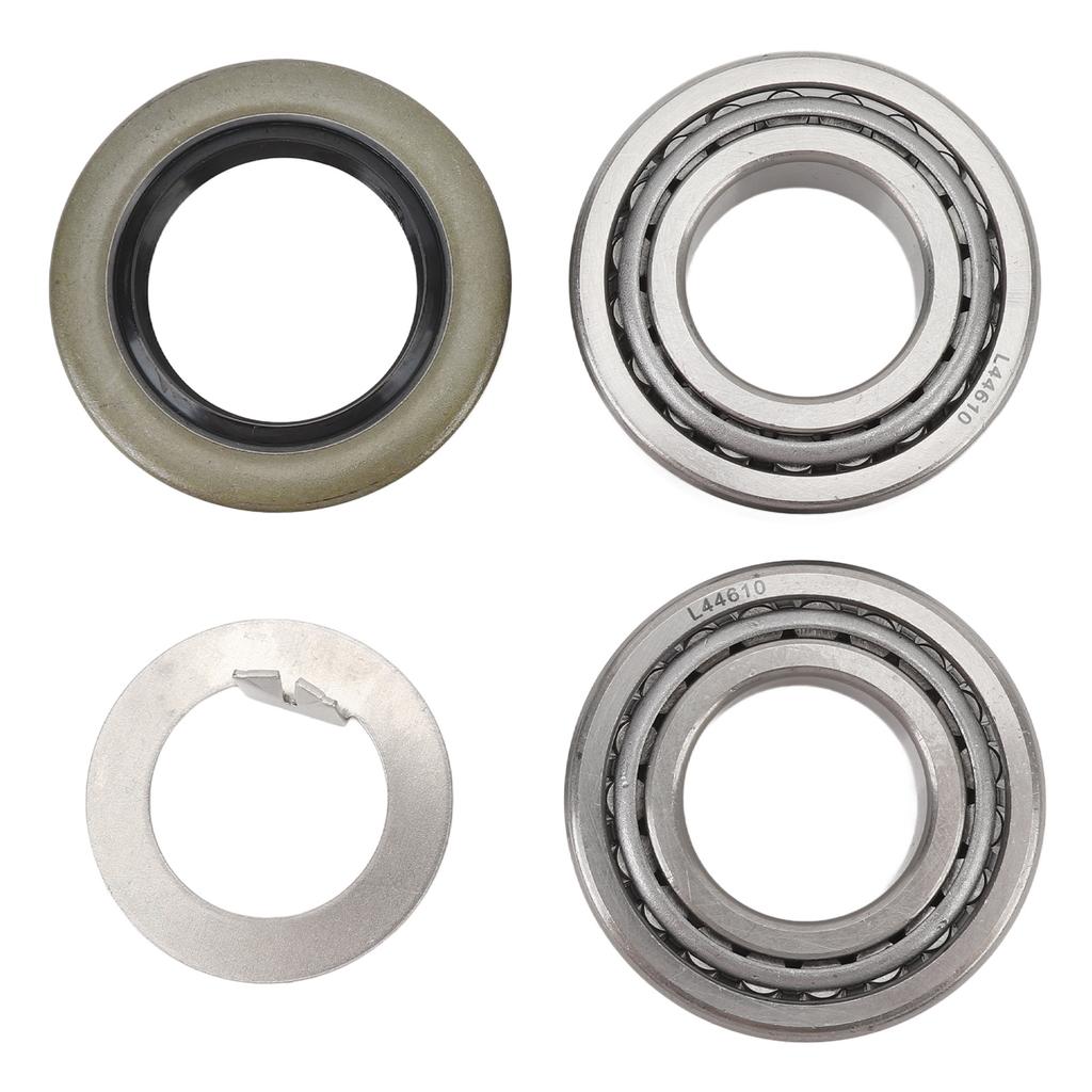 4 Pcs Trailer Wheel Hub Bearings Kit Steel Alloy L44643 Inner Outer Bearings with Outer Ring Grease