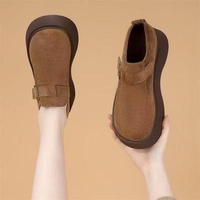 Autumn All-inclusive Single Shoes Women's New High-end Sense Versatile Thick-soled Temperament Camel Women