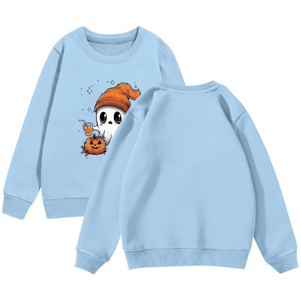 Halloween Day Girls Round Neck Pullovers For Kids Printed Baby Tops