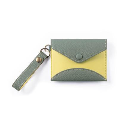 Γνήσιο Δερμάτινη Θήκη Καρτών με Λουράκι Θήκη Ασύρματων Ακουστικών Δέρμα Συστολής Λείο Δέρμα Δίχρωμη Πολυλειτουργική Θήκη Pop Γυναικεία Παγωμένο Μπλε [HANATORA]