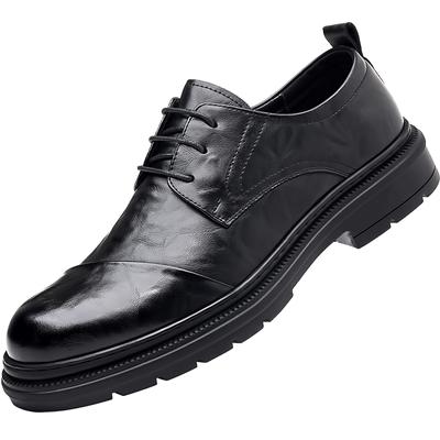 Skórzane buty męskie ze wzorem krokodyla. Męskie buty pojedyncze na co dzień. Buty skórzane
