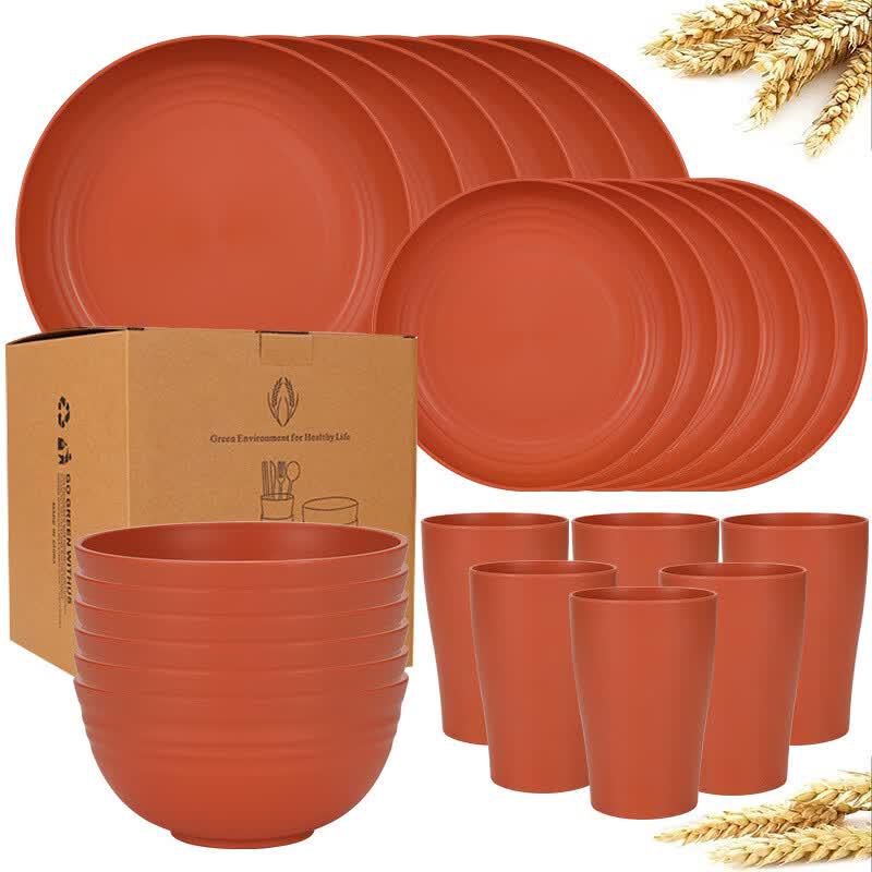 Eco-Friendly Wheat Straw Dining Set