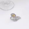 Exquise Bague Ajustable Rétro Jaune Zirconia Ajourée pour Femmes - Style Polyvalent de Bijouterie Royale