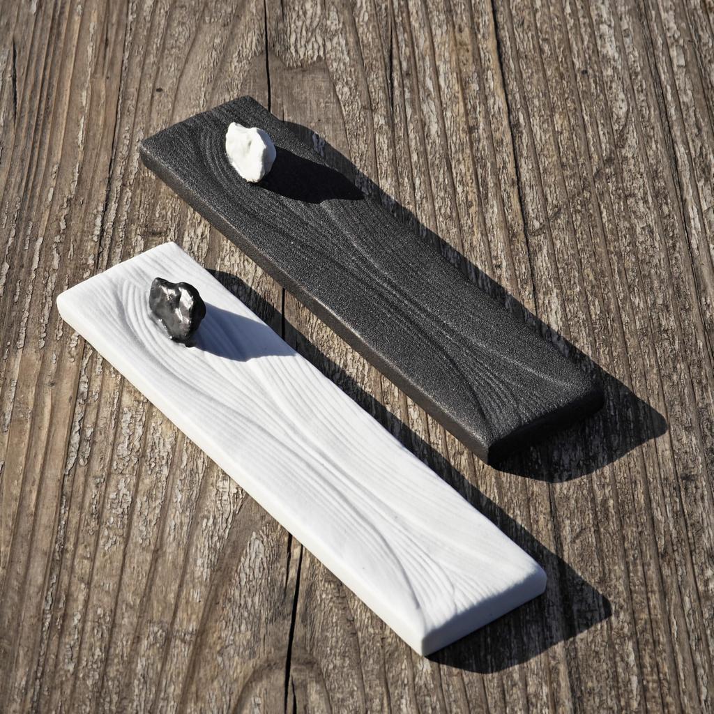 Mugenosato Incense Burner, Incense Holder, Incense Stand, Karesansui Design, Zen, Meditation, Calming, Handmade Porcelain, Buddhist Altar Accessory,