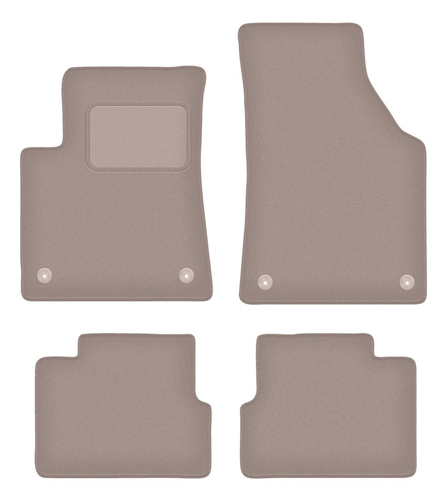 Beige Velours-Fußmatten für: Jeep Cherokee KL SUV (2013-)