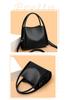Luxury Women's Genuine Leather Tote - Large Capacity, Solid Color, Single Shoulder or Crossbody Bucket Bag