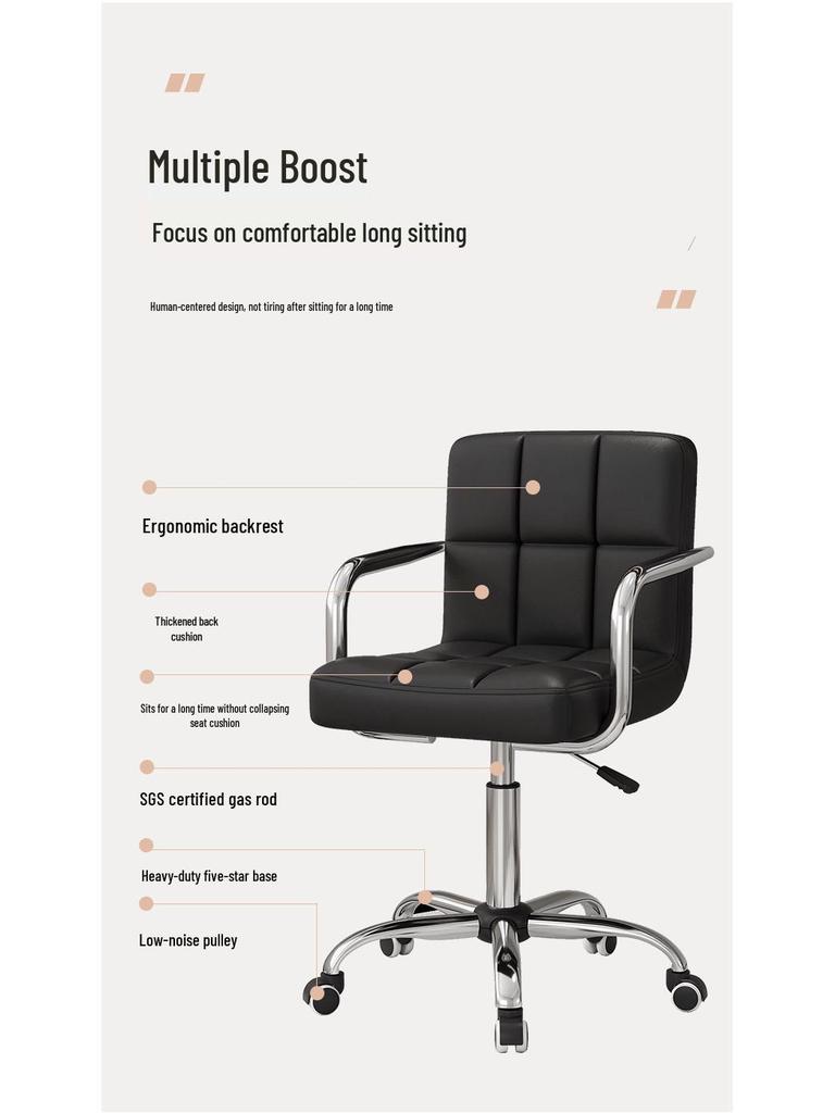 Adjustable Ergonomic Office Chair for Long Sitting – Ideal for Bedroom, Study, and Dressing Table.