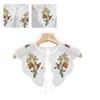 Embroidered Floral Shawl Detachable Collar Casual Accessory Women False Collar