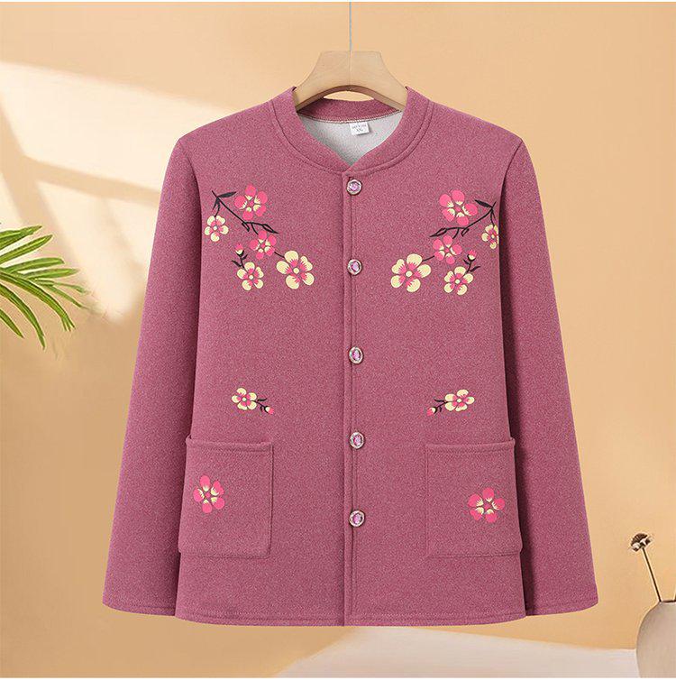 Gemütliches Zweiteiler-Set aus Samt: Strickjacke & Hose für Frauen mittleren Alters & Senioren – Lockere, bequeme Homewear für Oma