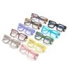 SHAUNA Fashion Square Candy Color Brillengestell Damen Federscharnier Anti Blaulicht Optische Brille Herren Leopard Retro Rahmen