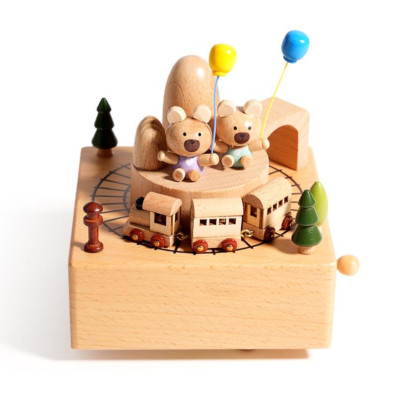 Christmas Festival Wooden Music Box: Creative Children's Toy and Home Decoration Craft, Perfect Birthday Gift