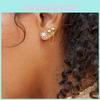 Double Fashionable Ball Earrings Elegant Alloy Jewelry Women For