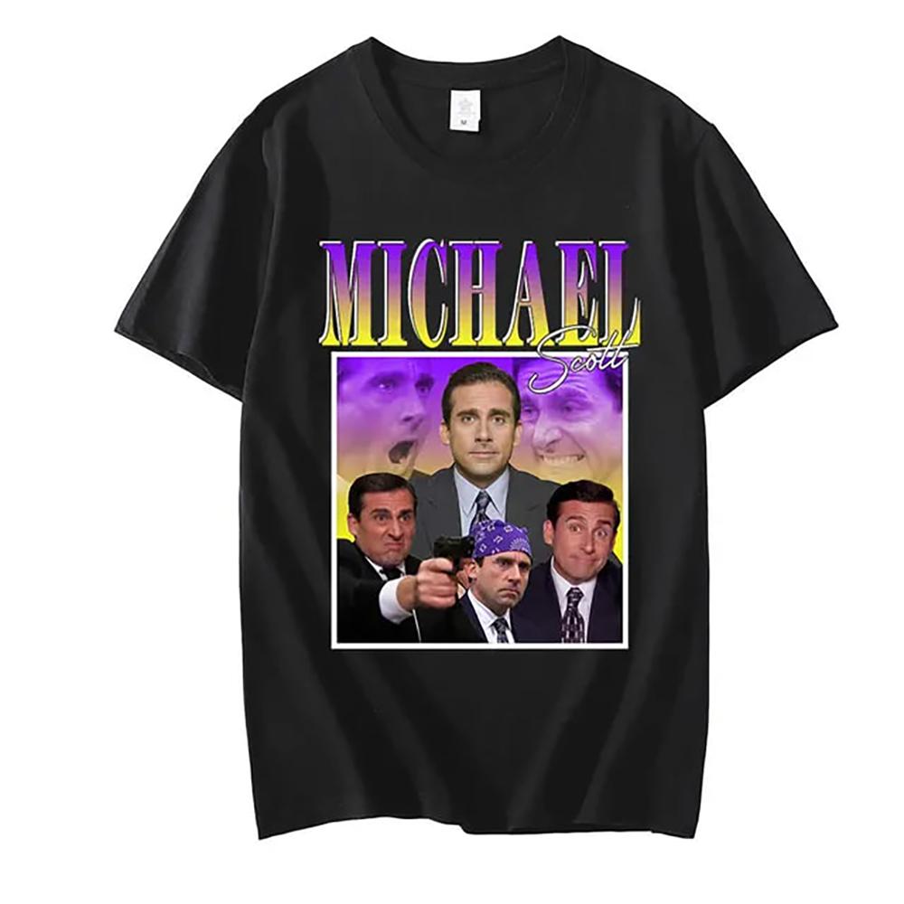

JRJZ Men s Clothing Oversized Cotton T-Shirts For Men Short Sleeve T-Shirt For Men from Michael Scott homame The Office #913144 4XL