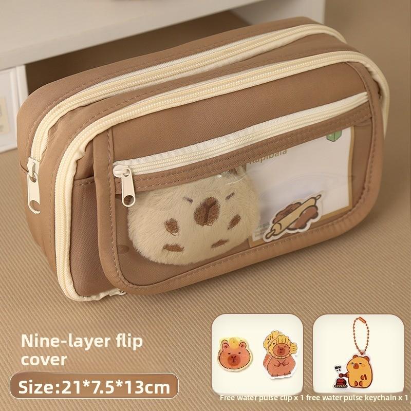 Dolphin Nine Layer Pen Bag Large Capacity Pain Pack Pen Bag Multi Functional Stationery Box Pen Box Back To School Season