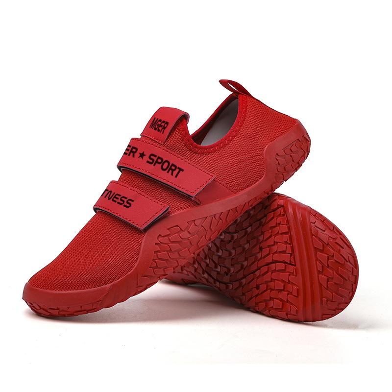 

Latest Design Rubber Outsole Ladies Sport Sneakers Breathable Chunky Jogging Walking Barefoot Shoes 36 червоний