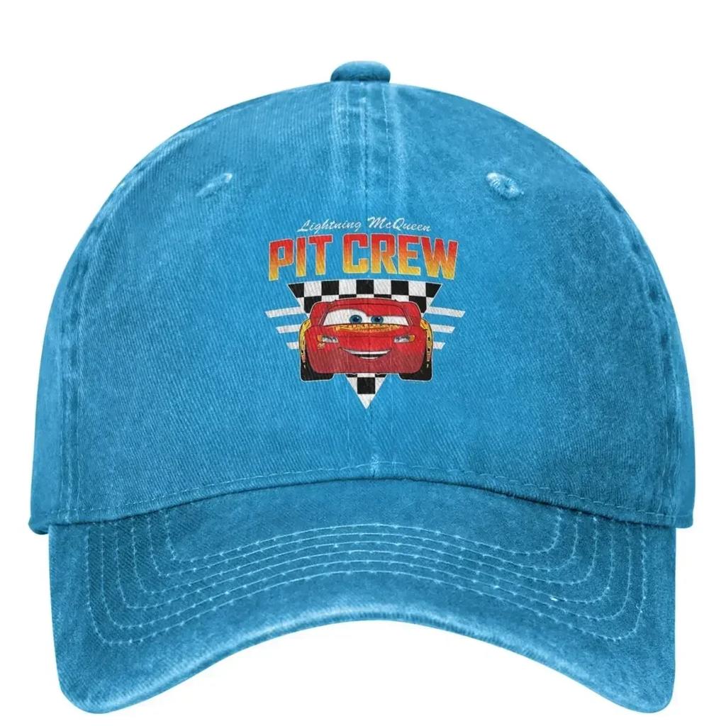 Cars Pit Crew Baseball Cap Vintage Couple Women Trucker Dad Hat Sunshade Hunting Camping Baseball Caps Gift