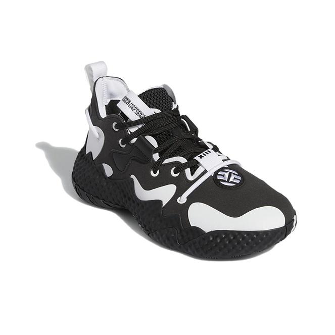New Adidas Harden Vol.6 Abrasion Resistant Low Top Performance Basketball Shoes Black White Teenagers GV8775